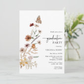 Graduation Floral Party Invitation (Standing Front)