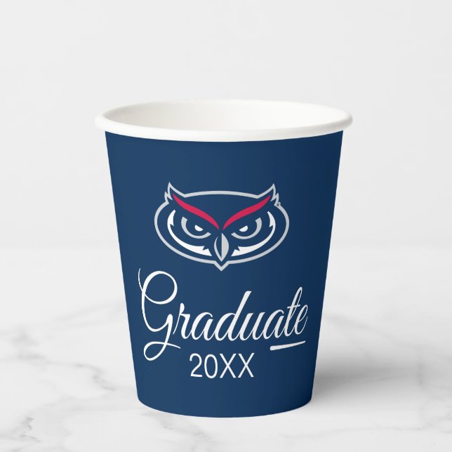 Graduation Florida Atlantic Logo Paper Cups (Front)