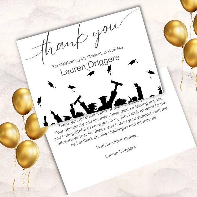   Graduation Flying Caps Thank You (Creator Uploaded)