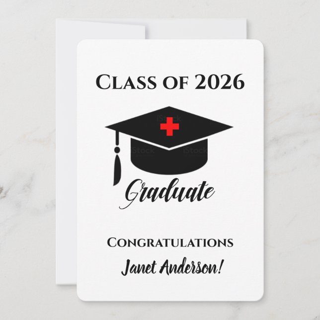 Graduation for Registered Nurse Invitation (Front)