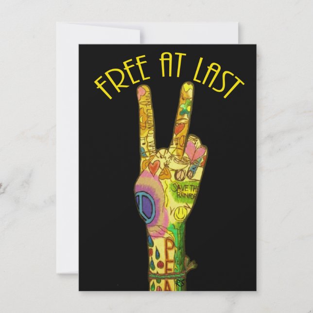 Graduation Free at Last Invitation (Front)