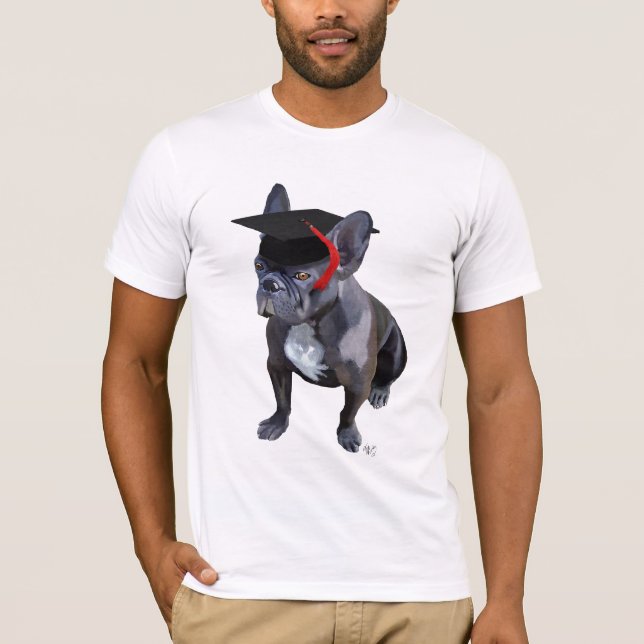 Graduation French Bulldog T-Shirt (Front)