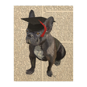 Graduation French Bulldog Wood Wall Decor