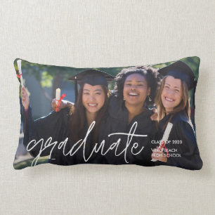 Graduation Friend Photo Class of 2020 Lumbar Pillow
