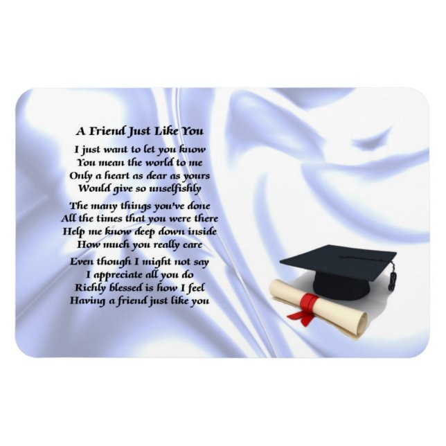 Graduation Friend Poem Magnet (Horizontal)