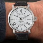 Graduation from University or College Personalised Watch<br><div class="desc">A watch to commemorate a Graduation from a University, College, or place of Further Education. Graduating recorded as a very special event. Personalise to include graduate's name, graduation award, place, and date. Unique memento of a special occasion. Souvenir watch for a Graduate with special day and University or College name,...</div>