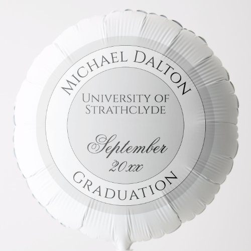 Graduation from University or College Personalized Balloon