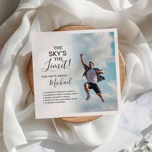 Graduation Fun Facts Photo The Skys The Limit Napkins