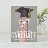 Graduation Funny Grad Cap Cartoon 2023 Graduate Announcement (Standing Front)