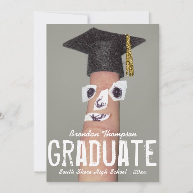 Graduation Funny Grad Cap Cartoon 2023 Graduate Announcement (Front)