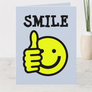 GRADUATION FUNNY SMILE FACE CONGRATS BIG CARD