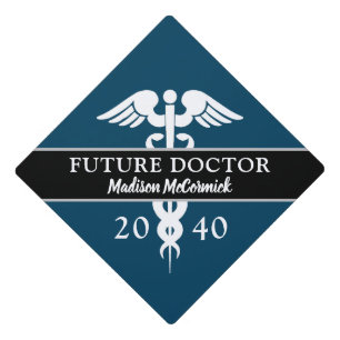 Graduation Future Doctor Blue Medical Student Name Graduation Cap Topper