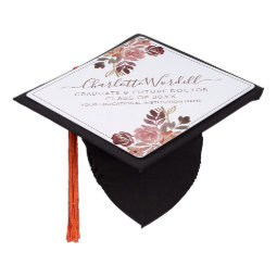 Graduation Future Doctor Floral Graduation Cap Topper | Zazzle