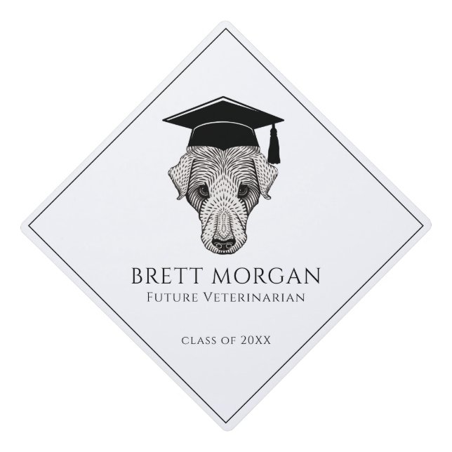 Graduation Future Veterinarian Medical School Graduation Cap Topper (Front)