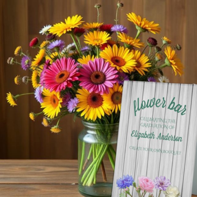 Graduation Garden Party Flower Bar Table Tent (Creator Uploaded)