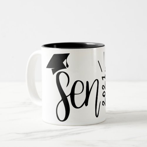 Graduation Gift Class Of 2021 Senior 2021 Two_Tone Coffee Mug