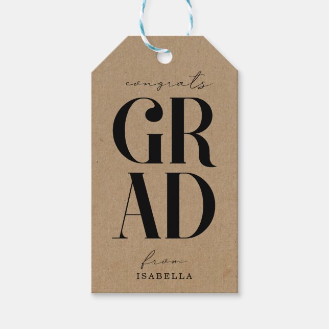 Graduation Gift Favor Tag (Front)