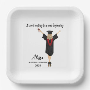 Graduation Gift for Her, Personalized Jewelry Dish Paper Plates