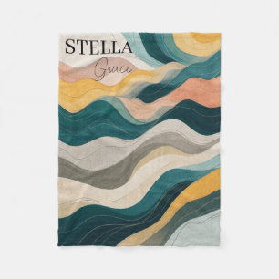 Graduation Gift for Her, Personalized Name Behind  Fleece Blanket