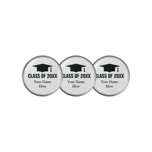 Graduation gift golf ball markers