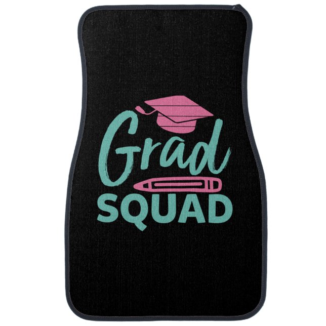Graduation Gift | Grad Squad Car Floor Mat (Front)