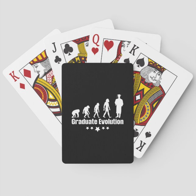 Graduation Gift | Graduate Evolution Poker Cards (Back)