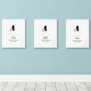 Graduation gift, graduation cap, Print Set