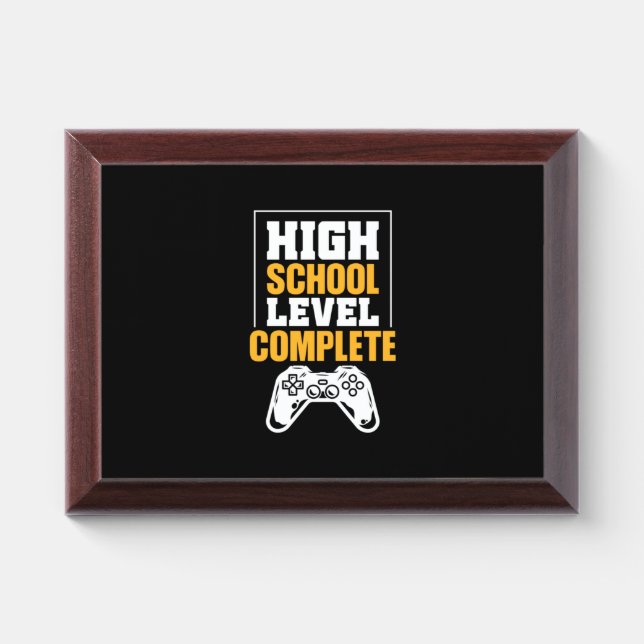 Graduation Gift | High School Level Complete Award Plaque (Horizontal)