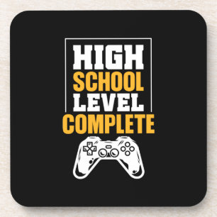 Graduation Gift High School Level Complete Beverage Coaster