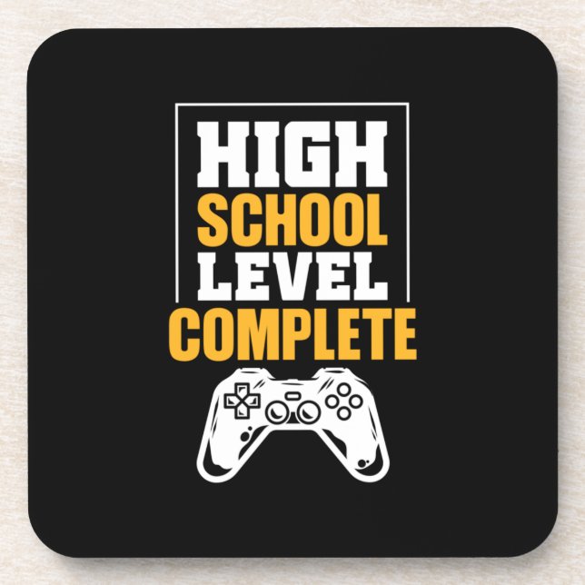Graduation Gift | High School Level Complete Beverage Coaster (Front)