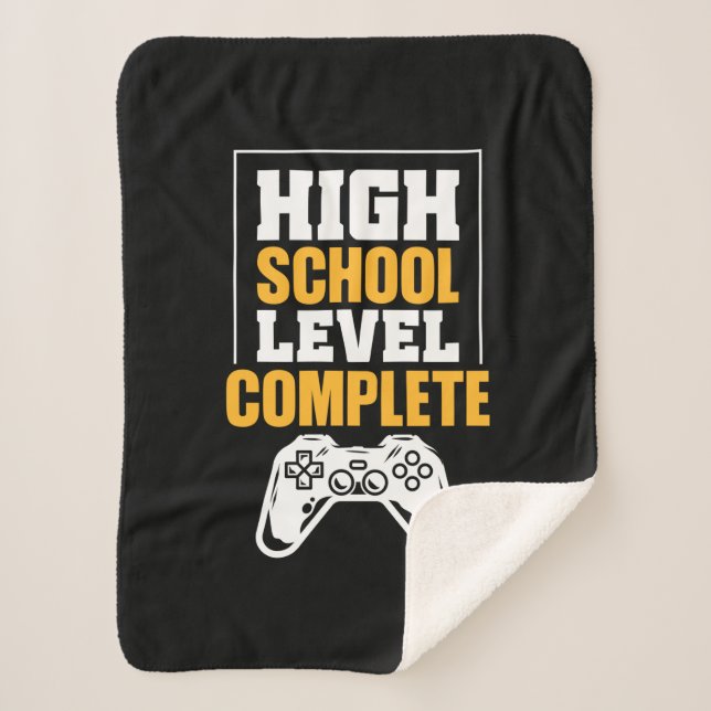 Graduation Gift | High School Level Complete Sherpa Blanket (Front)