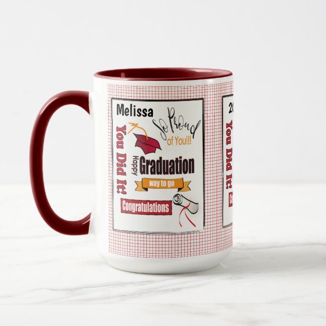 Graduation Gift Idea - Personalize for Graduate Mug (Left)
