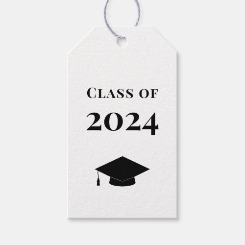 Graduation Gift Tag Class of 2024 Simple Gift Tags