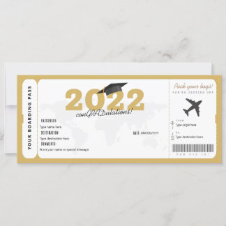 Graduation Gift Ticket Surprise Boarding Pass
