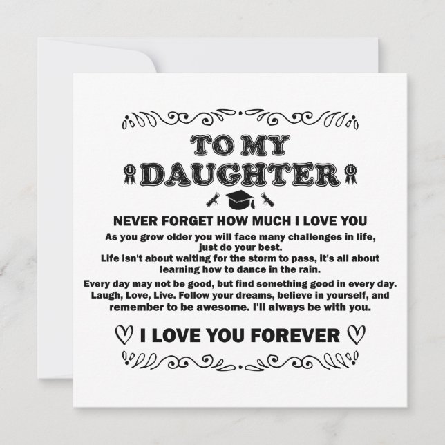 Graduation Gifts for Daughter 2024 Inspirational Invitation (Front)