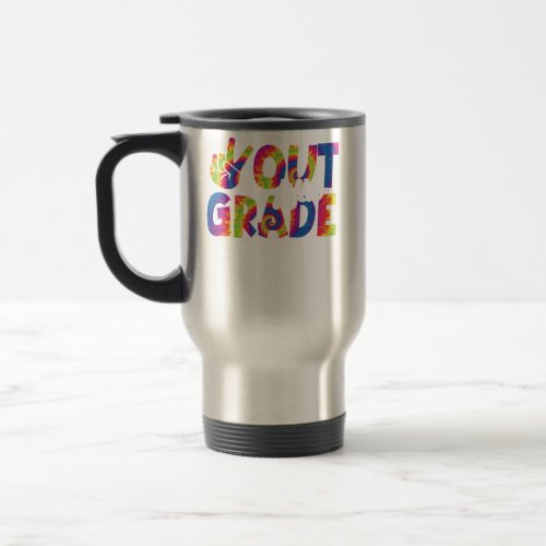 Graduation Gifts Peace Sign Out Fifth Grade Tie Dy Travel Mug