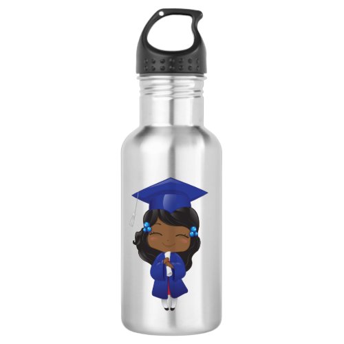 Graduation Girl in Blue Water Bottle