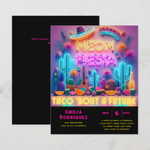 Graduation Glow Party Invitación Fiesta de Neón
