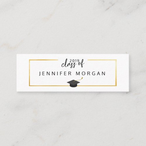 Graduation Gold | Elegant Name Card