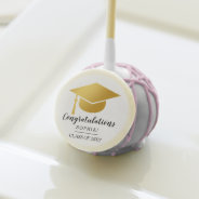 Graduation Gold Hat Custom Name Congratulations Cake Pops at Zazzle