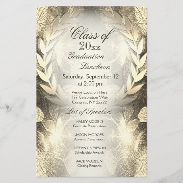 Graduation | Gold Laurel Leaf (Front)