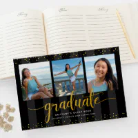 Graduation Themed Brown Scrapbook Photo album With Silver Script