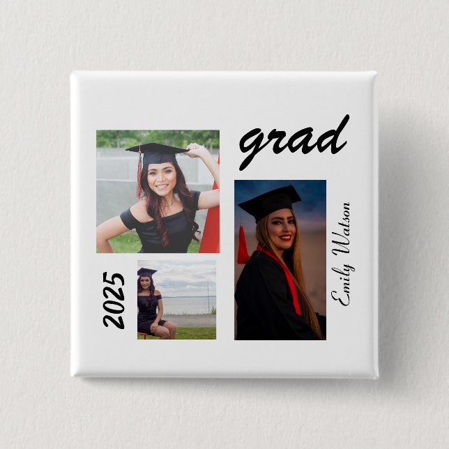 Graduation Grad 2025 personalized  Button (Front)