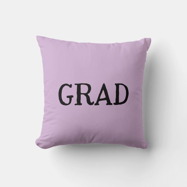 Graduation grad name purple pastel congrats 20XX n Throw Pillow (Front)