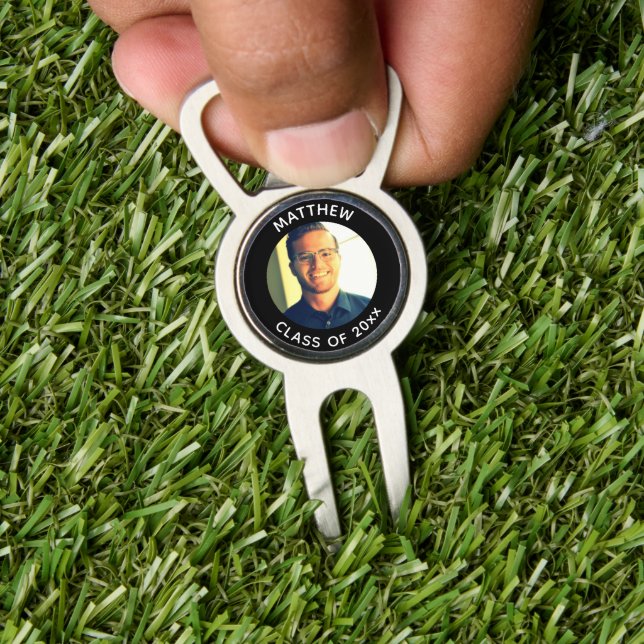 Graduation Graduate Golfer Photo Class Year Divot Tool (Insitu 1)