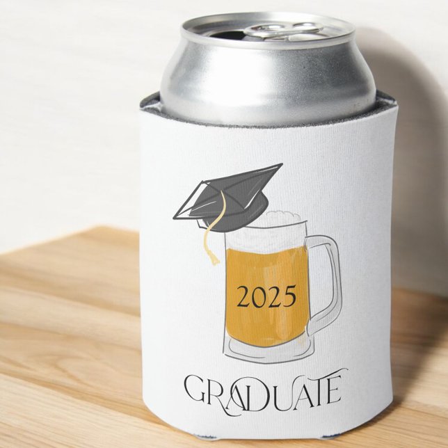 Graduation Graduate Grad Cap Beer Year Class of Can Cooler (Creator Uploaded)