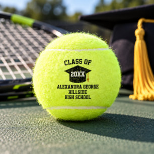 Graduation Graduate Grad Senior Night Class Of Tennis Balls