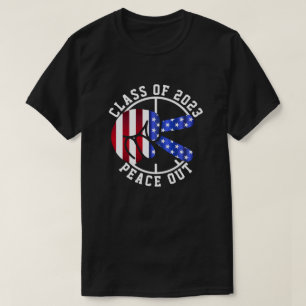 Graduation Graduate Peace Out Class Of 2026 Black T-Shirt