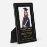 Graduation Graduate Photo Gold Black Personalize Plaque