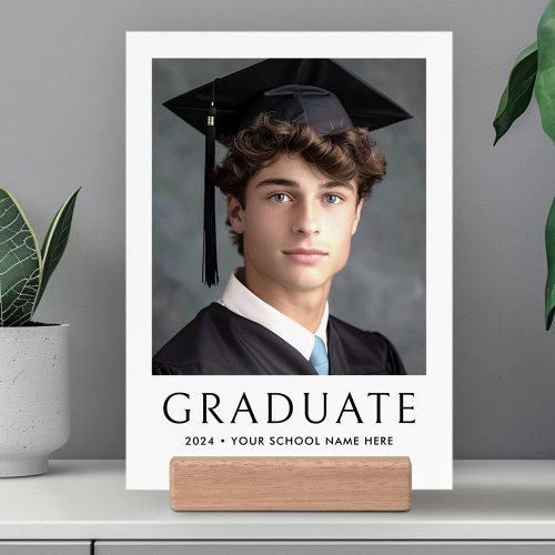 Graduation graduate school year white photo holder